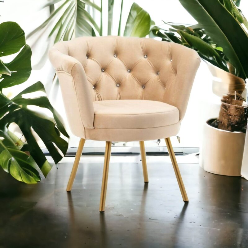 Fotel Muszelka GLAMUR BEŻOWY