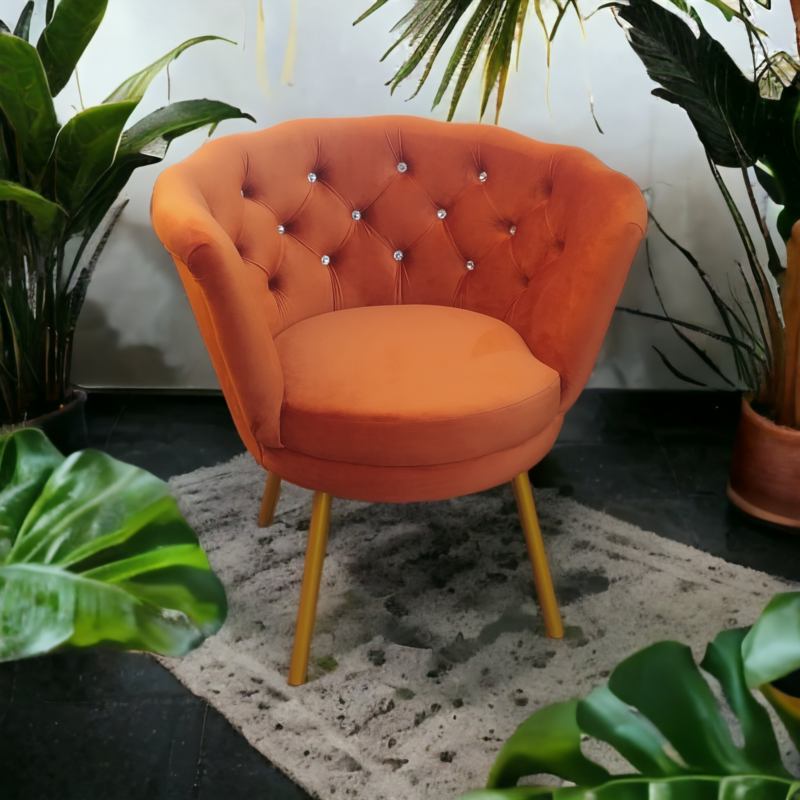 Fotel Muszelka Glamour Rudy