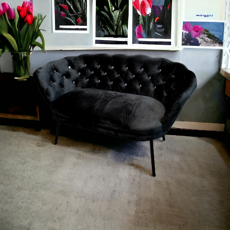 Sofa Muszelka Glamour dwuosobowa