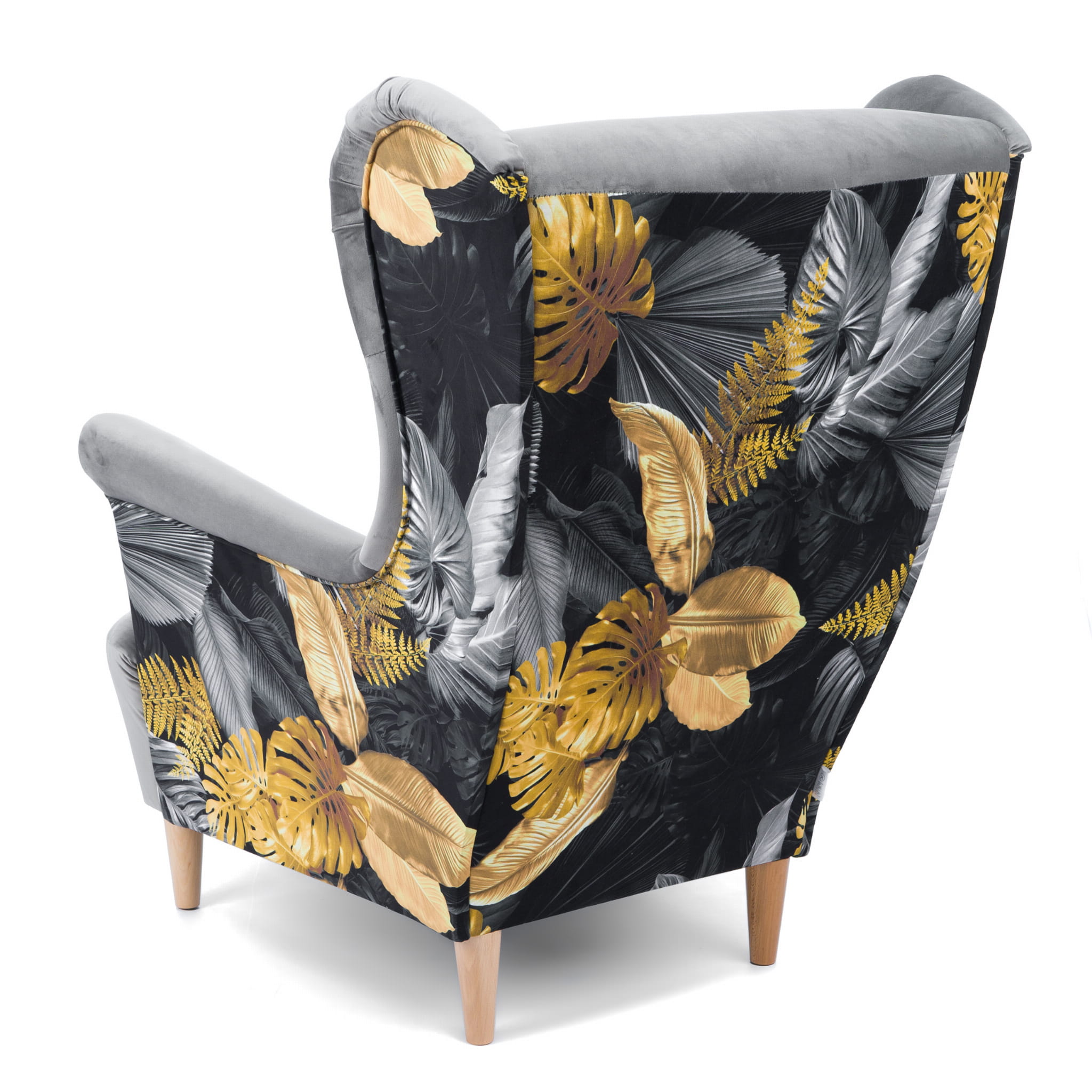 Fotel Uszak Monstera - Jasny Popiel - obrazek 6