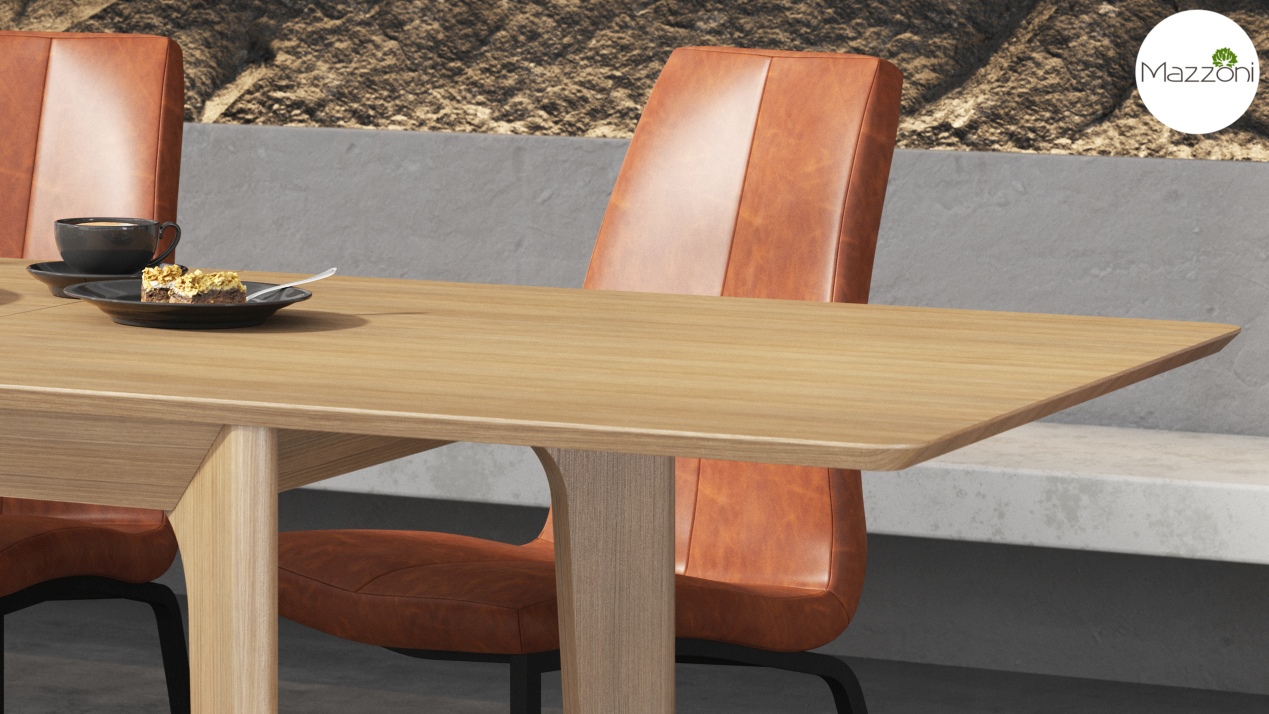 Stół BARI Dąb Naturalny 180x90 cm – Rozkładany Japandi / Skandynawski - obrazek 5