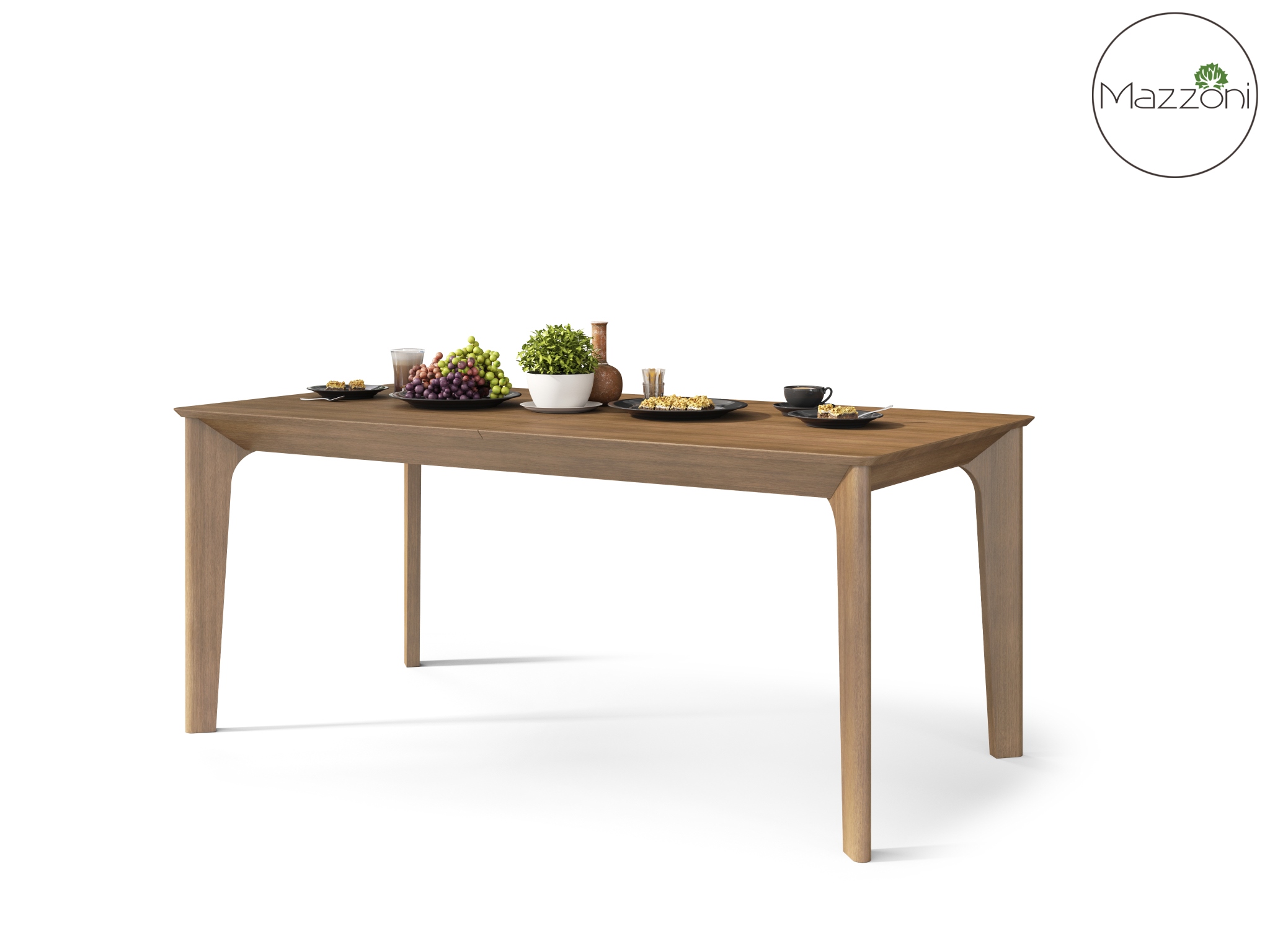 Stół BARI Dąb Orzech ( Karmelowy )180x90 cm – Rozkładany Japandi / Skandynawski - obrazek 6