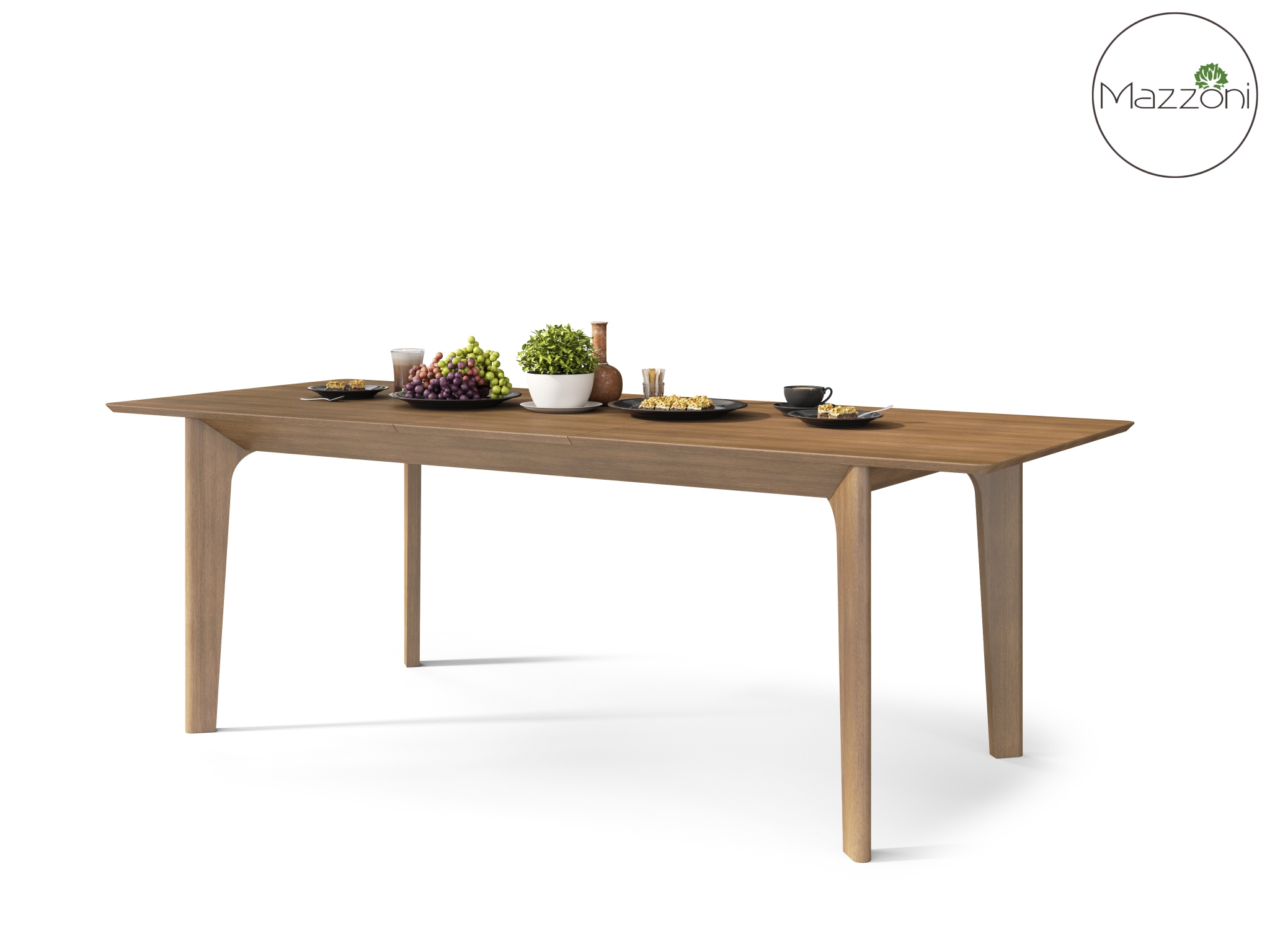 Stół BARI Dąb Orzech ( Karmelowy )180x90 cm – Rozkładany Japandi / Skandynawski - obrazek 8