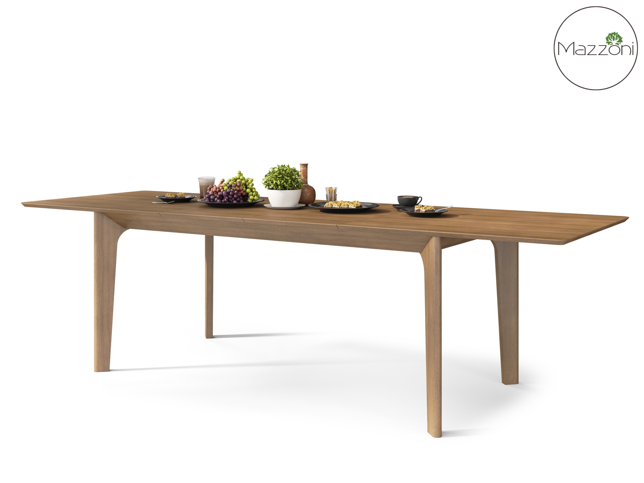 Stół BARI Dąb Orzech ( Karmelowy )180x90 cm – Rozkładany Japandi / Skandynawski - obrazek 7