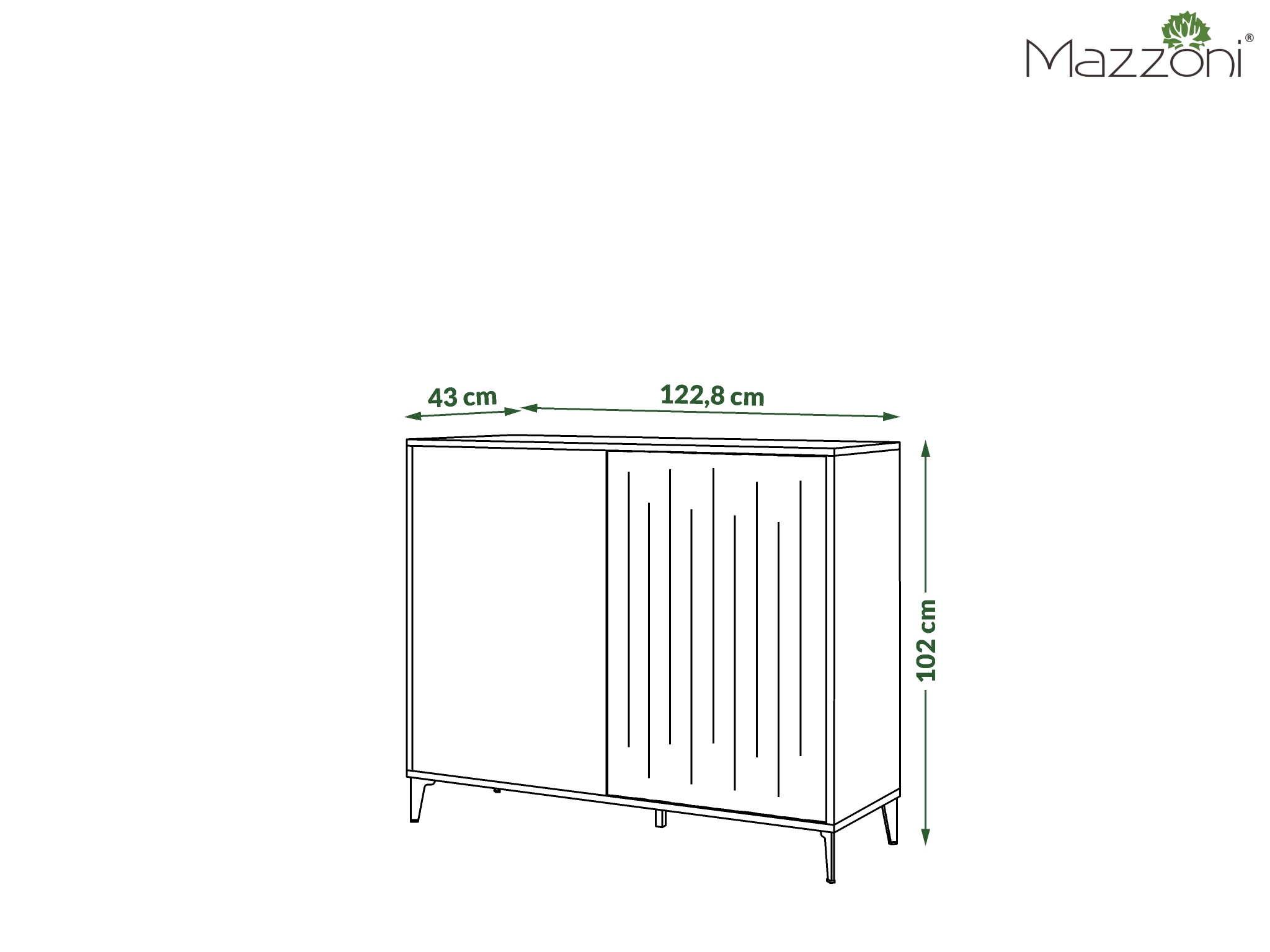 Komoda RIMINI K-123 Beż Taupe/Czarny Mat - obrazek 3
