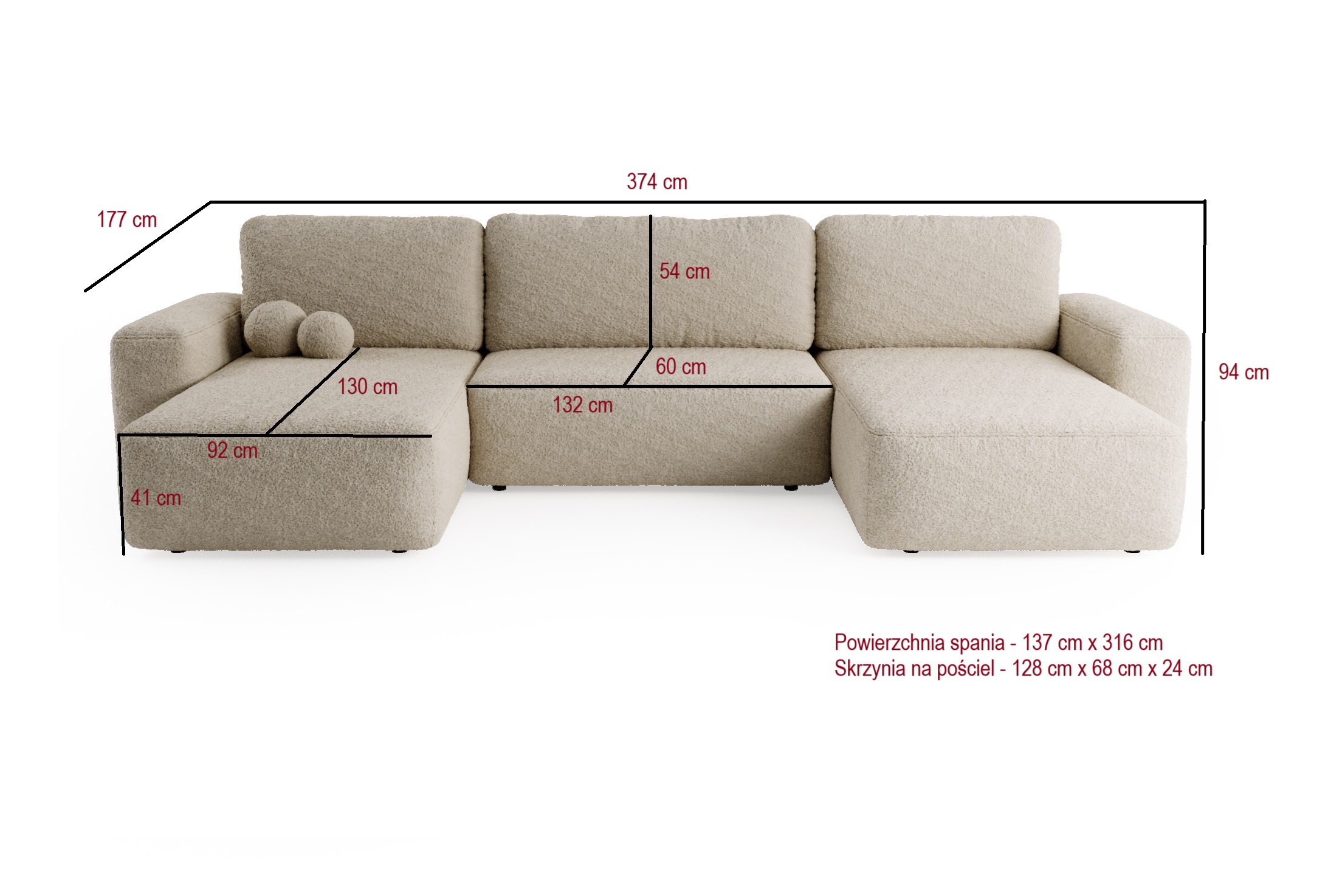 Narożnik rozkładany FILO U – komfort i funkcjonalność w Twoim salonie - obrazek 17