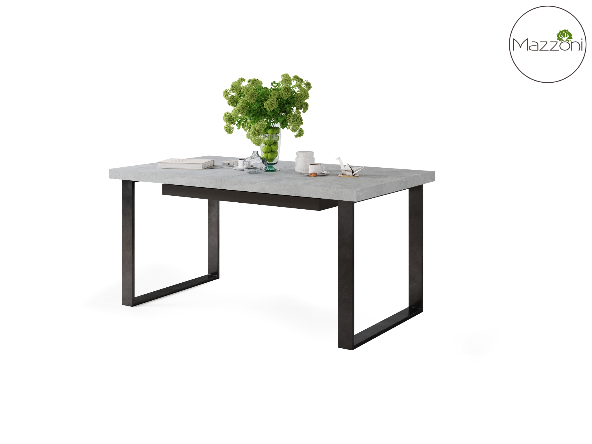 Stół loftowy AVELLA Beton Jasny Atelier – rozkładany stół do salonu i jadalni do 310 cm - obrazek 6