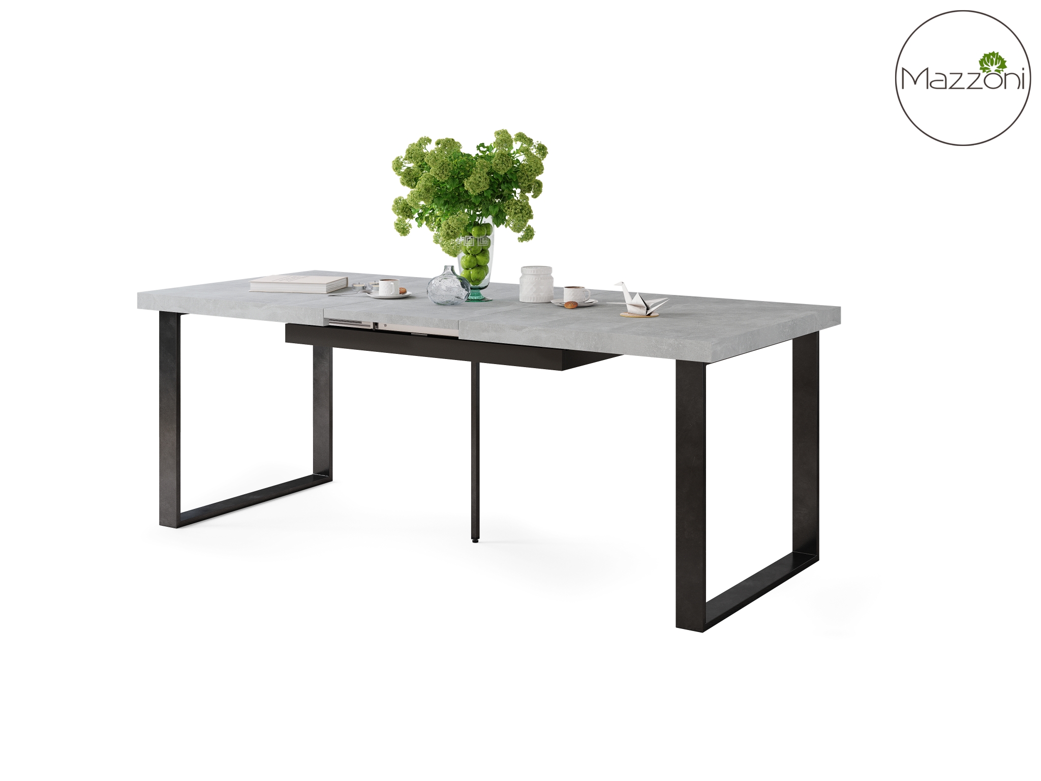 Stół loftowy AVELLA Beton Jasny Atelier – rozkładany stół do salonu i jadalni do 310 cm - obrazek 7