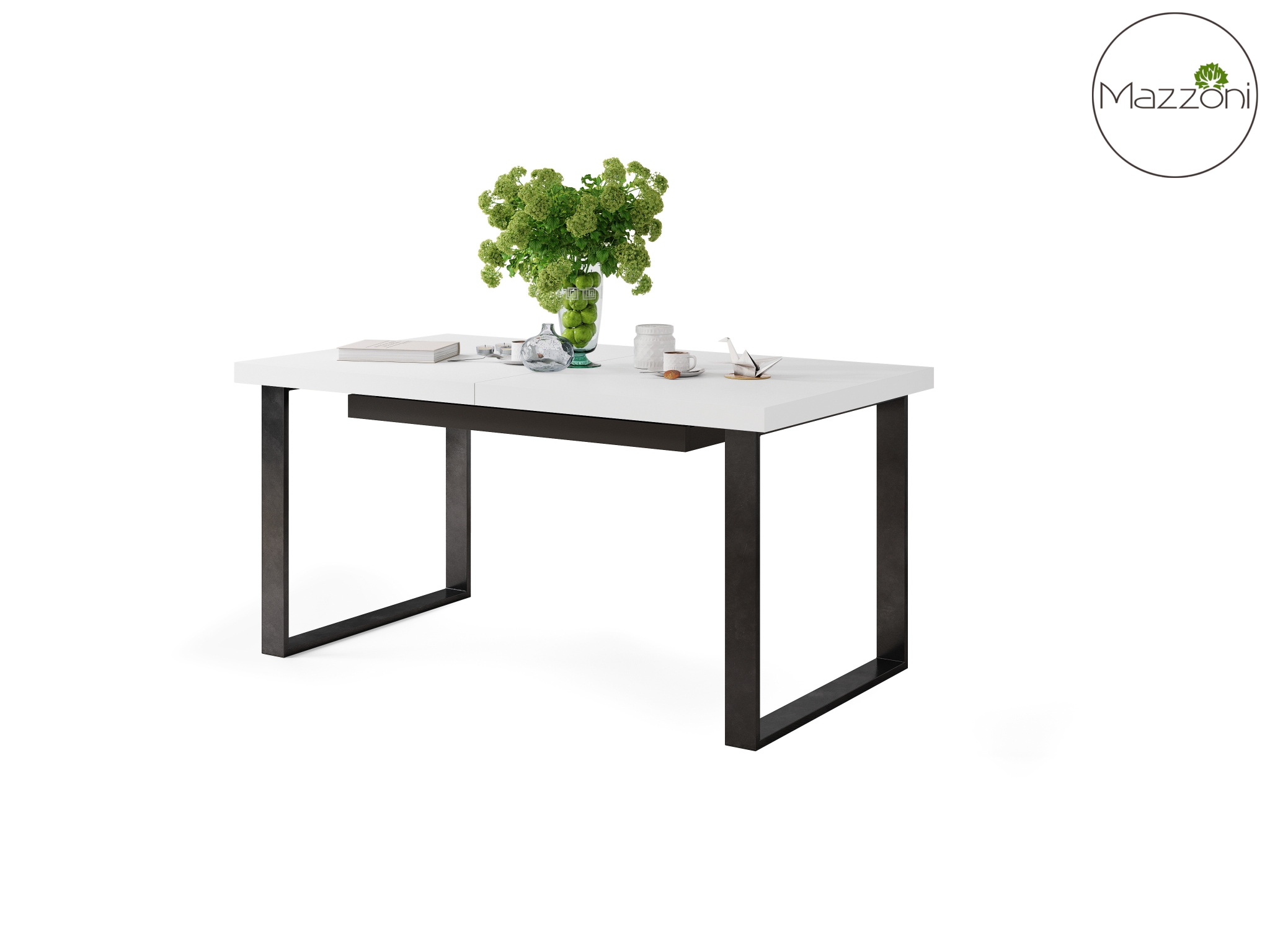 Stół loftowy AVELLA Biały Mat – rozkładany stół do salonu i jadalni do 310 cm - obrazek 6