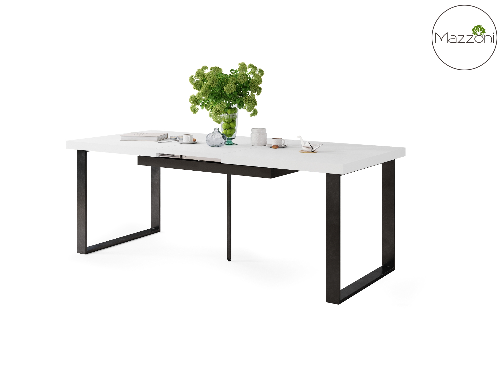 Stół loftowy AVELLA Biały Mat – rozkładany stół do salonu i jadalni do 310 cm - obrazek 7