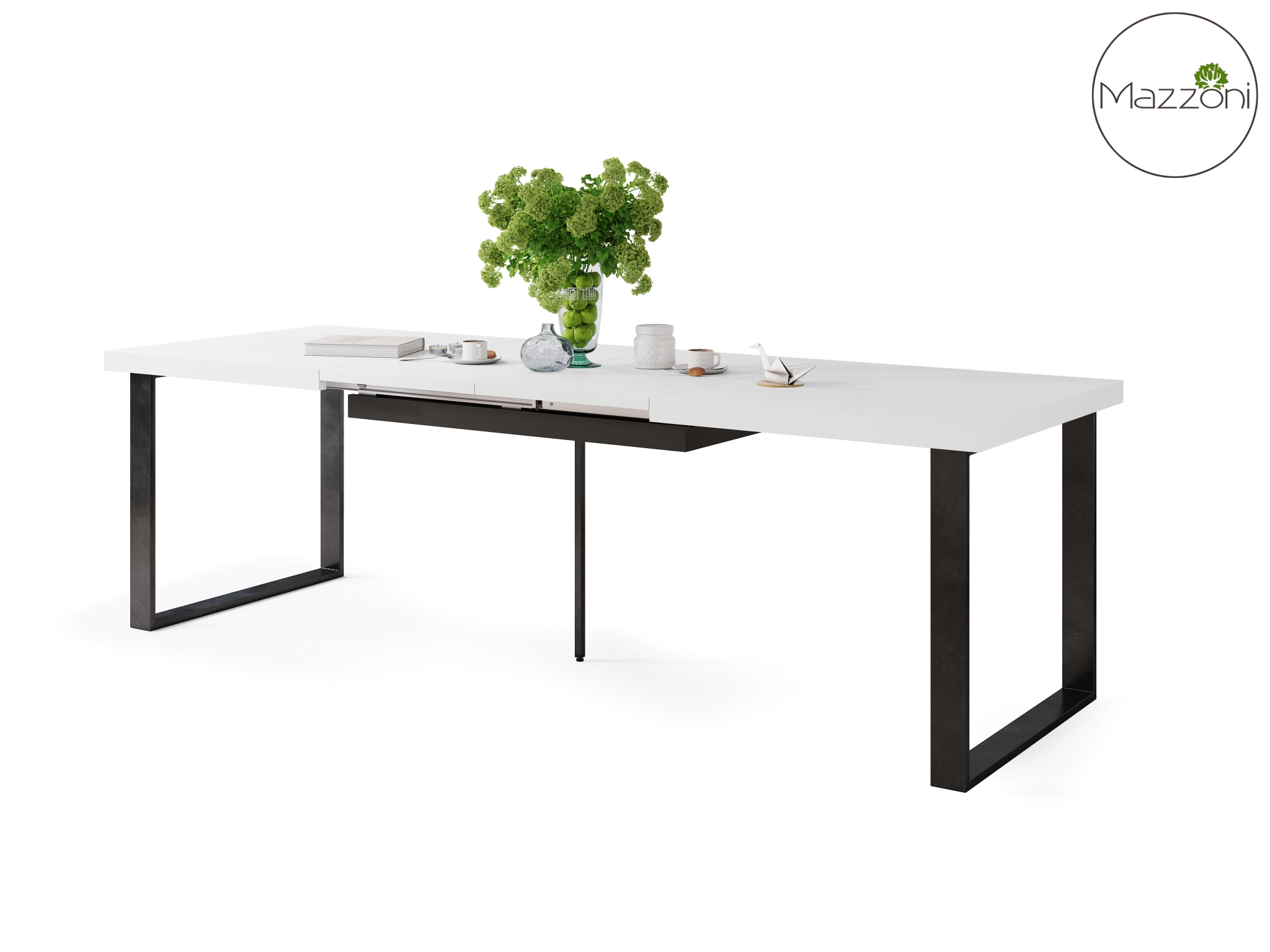 Stół loftowy AVELLA Biały Mat – rozkładany stół do salonu i jadalni do 310 cm - obrazek 8