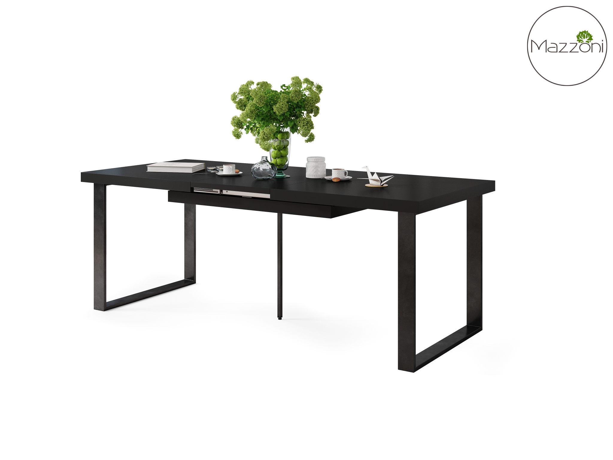Stół loftowy AVELLA Czarny Mat – rozkładany stół do salonu i jadalni do 310 cm - obrazek 7