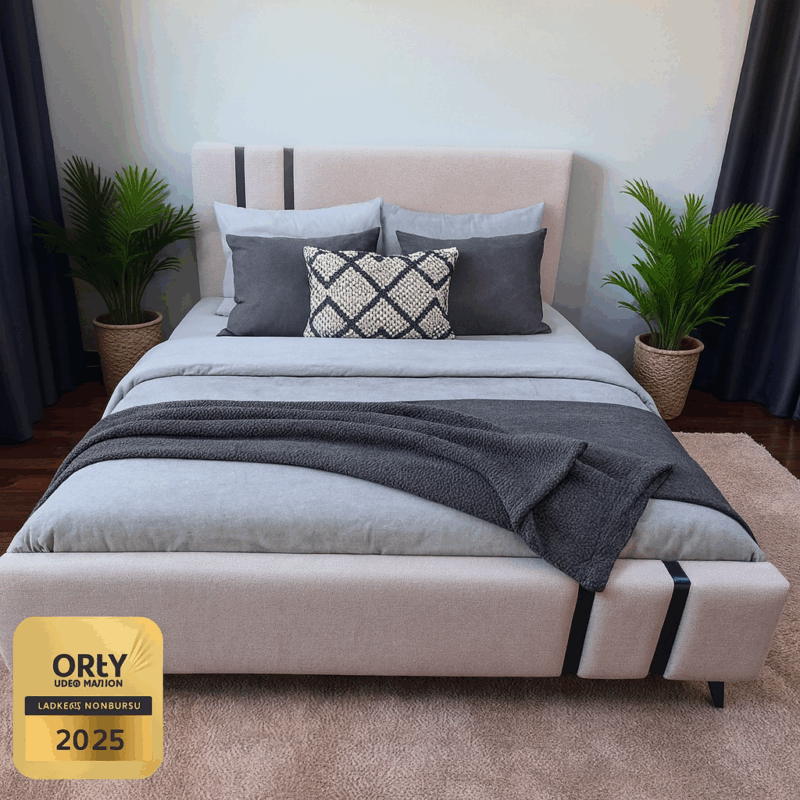 Łóżko tapicerowane AURELIA 160x200 z pojemnikiem – tkanina Prado, nowoczesne