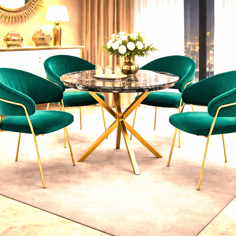 Krzesło PARIS –  Riviera 38  złoty chrom