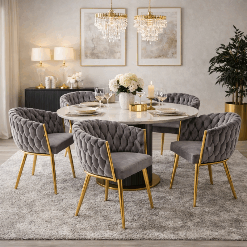 Krzesło tapicerowane ADLELA velvet